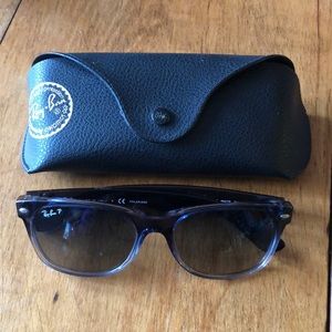 Polarized ray-bans. New wayfarer. Ombré blue.